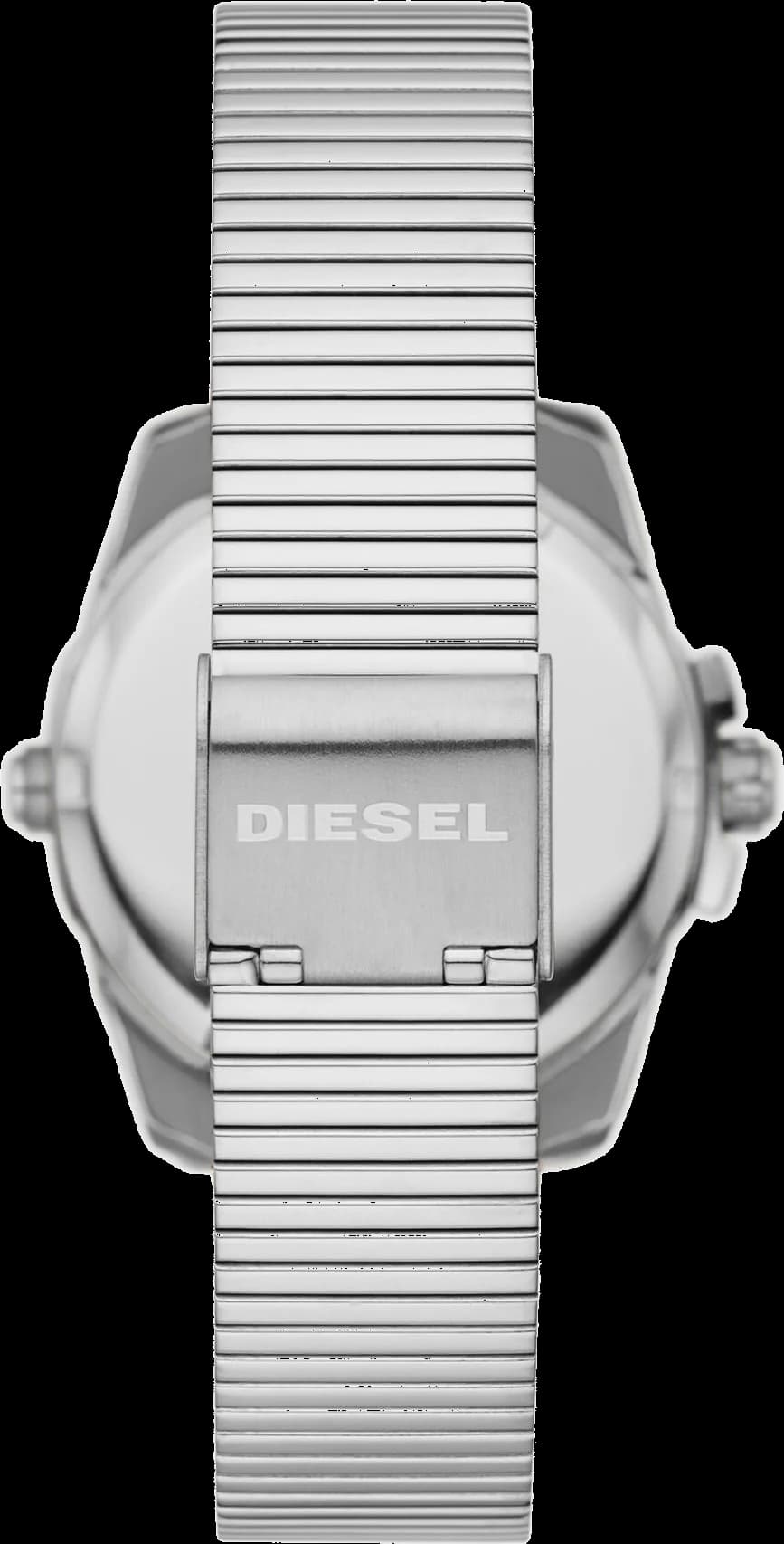 Cadran argent de la montre Diesel DZ1962 en détail