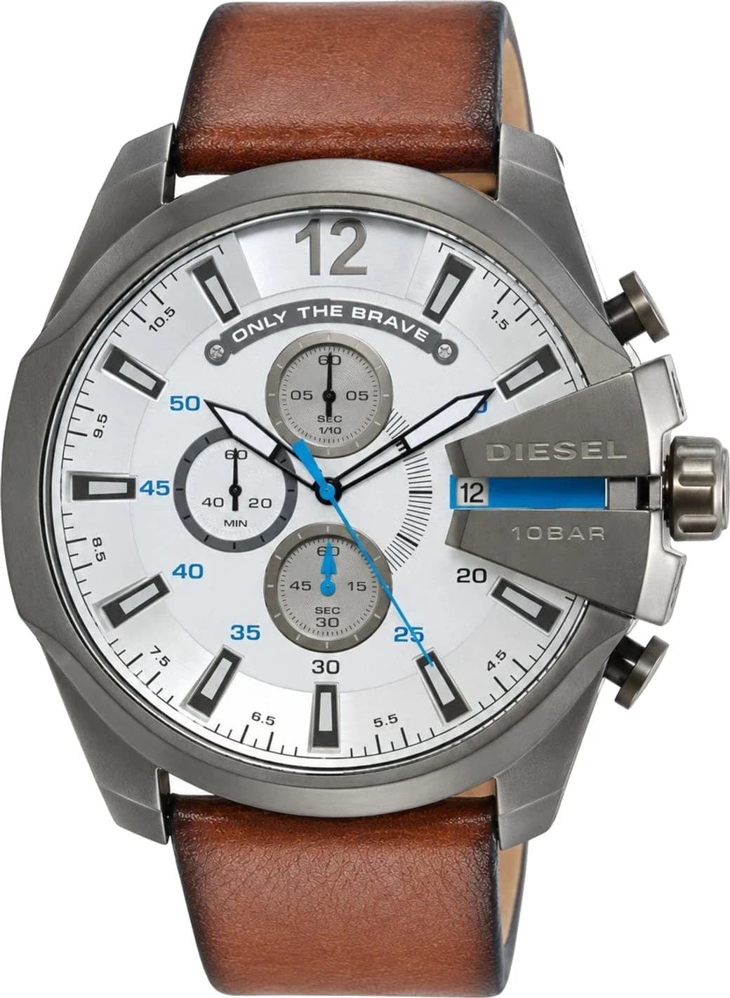 Montre Diesel DZ4280 homme cadran blanc bracelet cuir