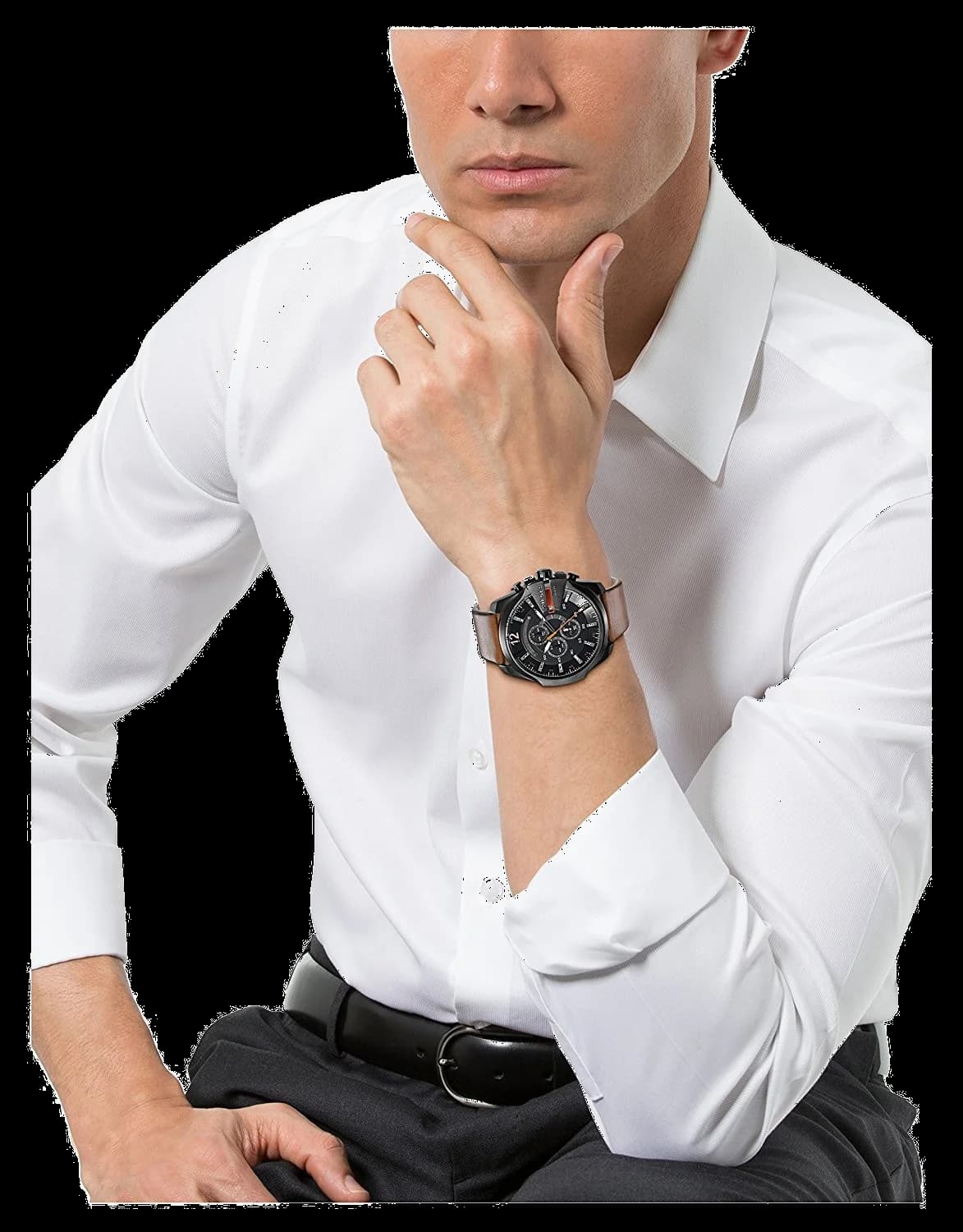 Bracelet cuir de la montre Diesel DZ4343