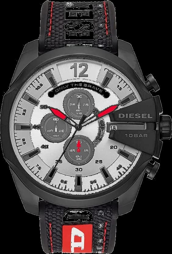 Montre homme Diesel DZ4512, gris, bracelet nylon