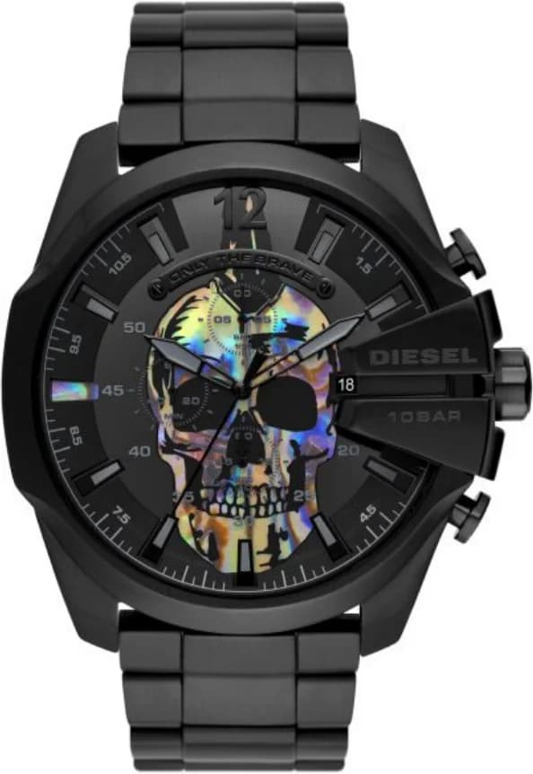 Montre homme Diesel DZ4582, cadran noir et bracelets acier noir