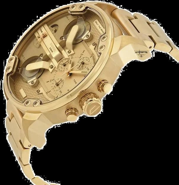 Profil de la montre Diesel DZ7399, boîtier or