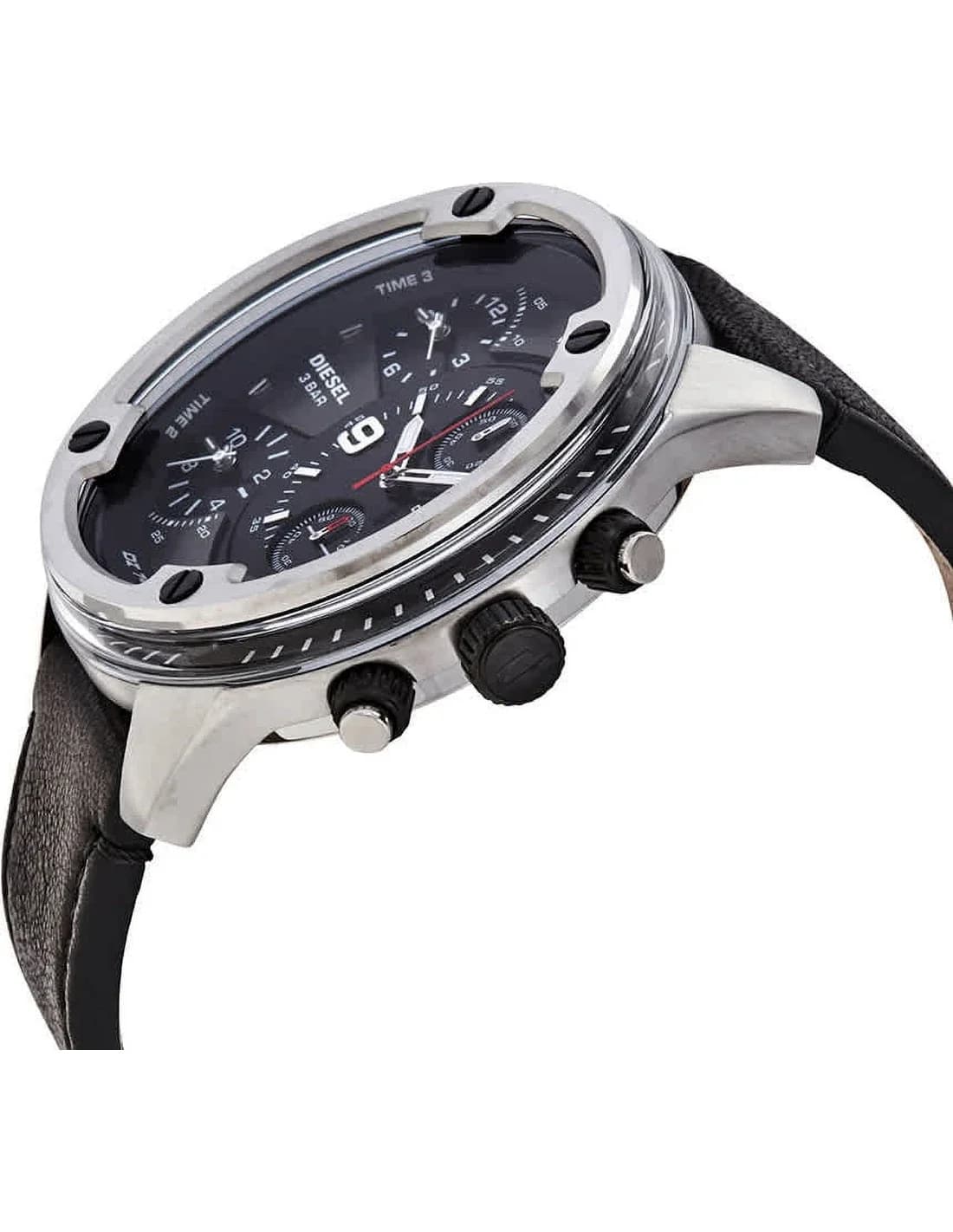 Profil de la montre Diesel DZ7415, boîtier argent