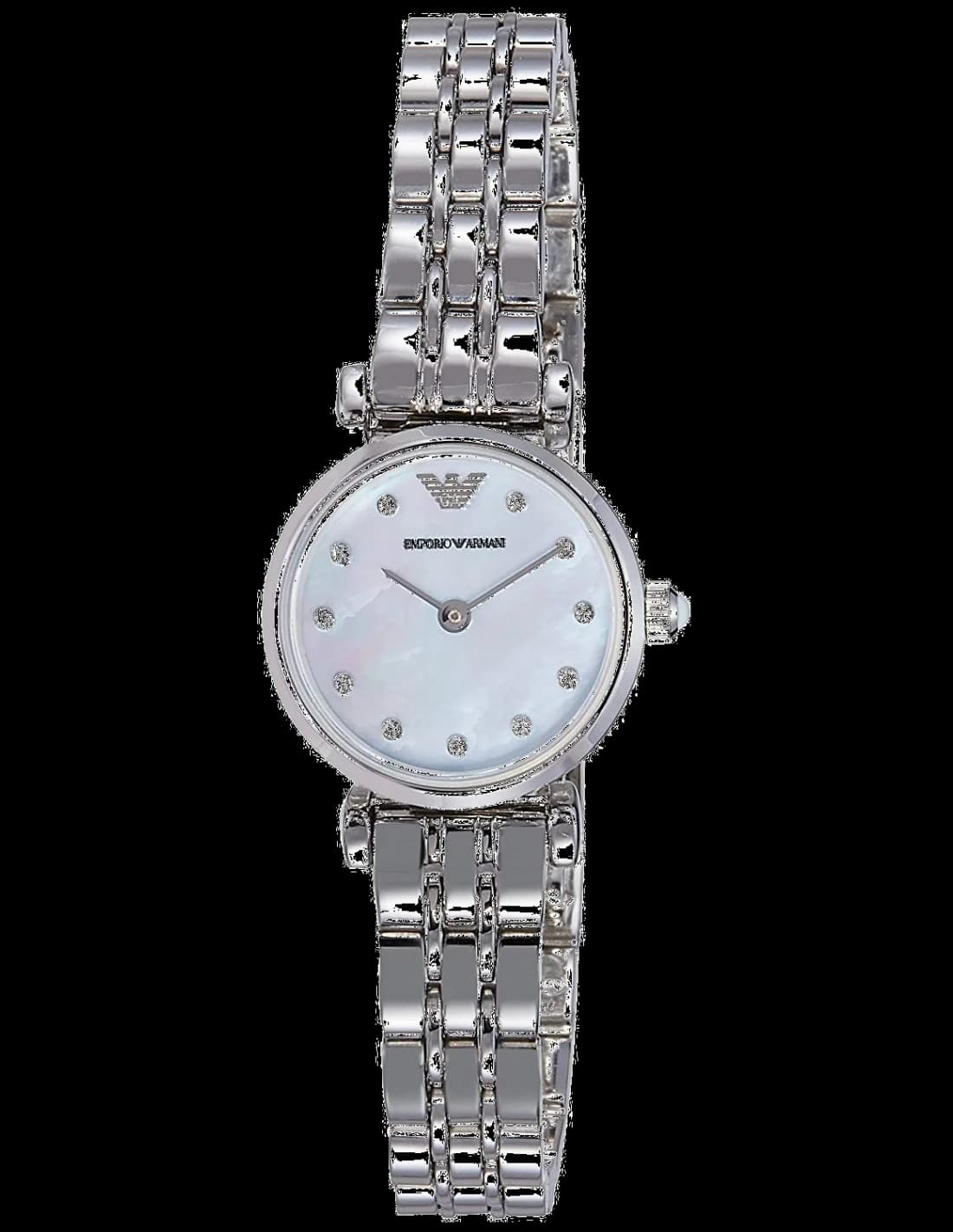 Montre femme Emporio Armani AR1961, acier argenté cadran bleu