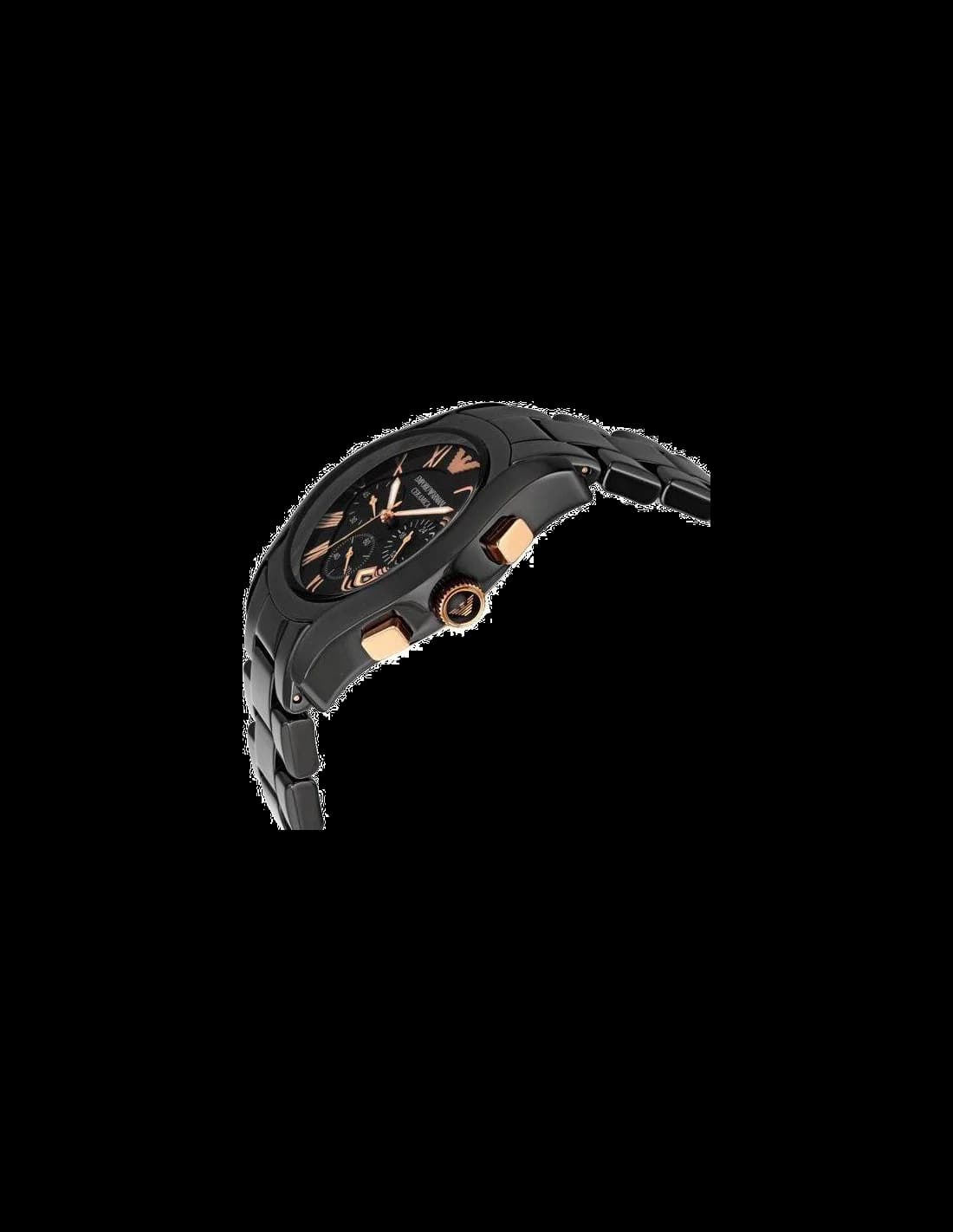 Profil de la montre Emporio Armani AR1410, boîtier noir