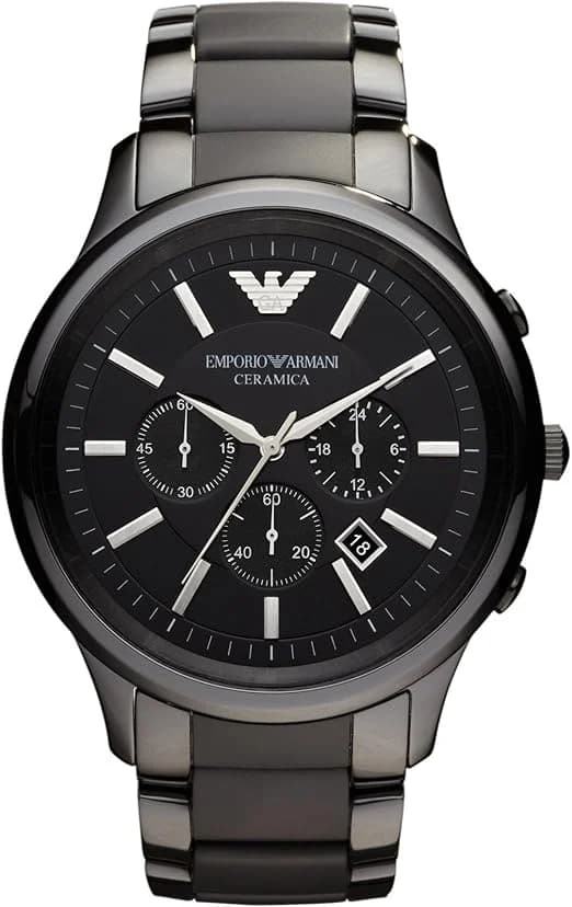 Montre Emporio Armani AR1451 homme cadran noir bracelet céramique