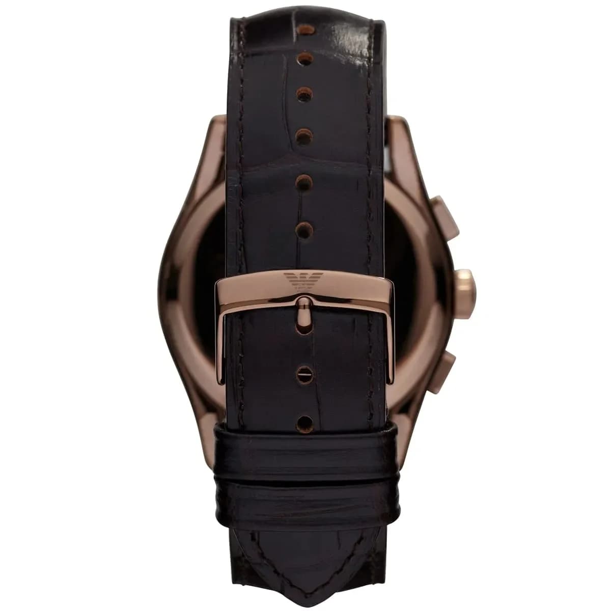 Profil de la montre Emporio Armani AR1609, boîtier marron