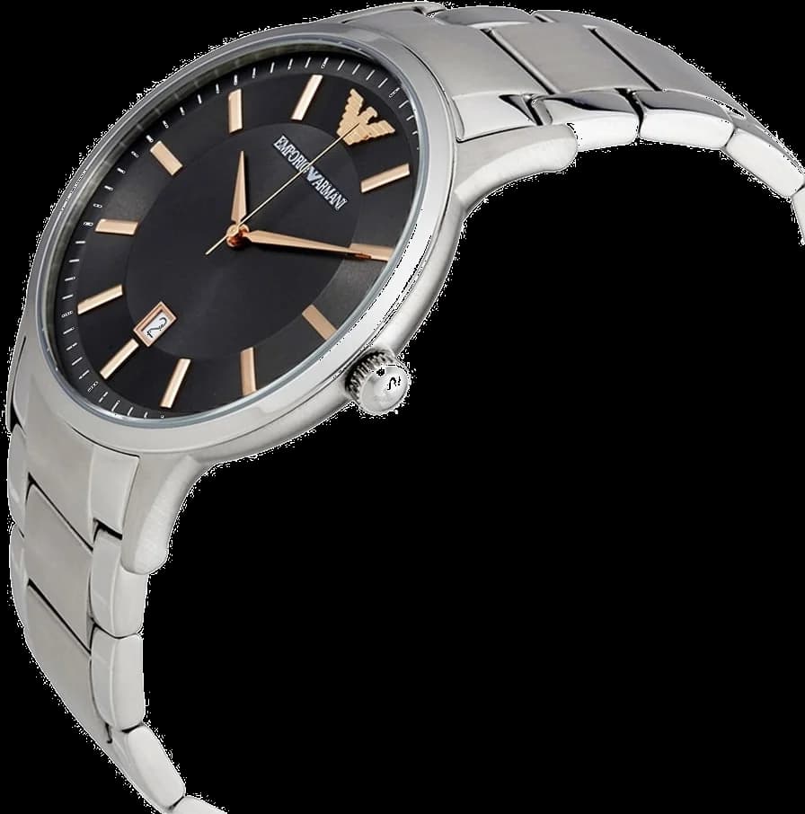 Profil de la montre Emporio Armani AR2514, boîtier argent