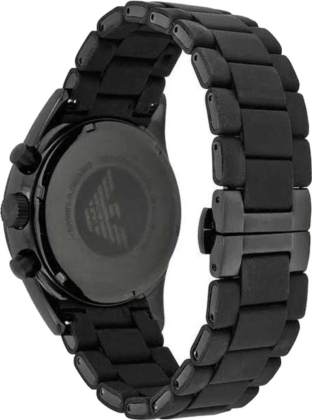 Cadran bleu de la montre Emporio Armani AR5921 en détail