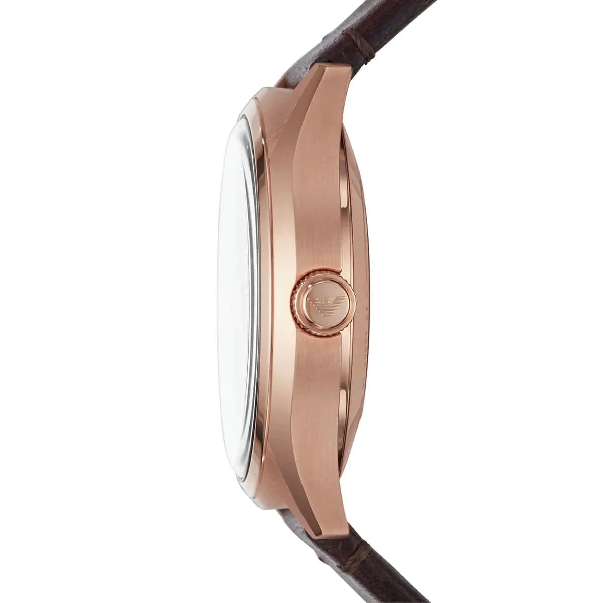 Profil de la montre Emporio Armani AR60005, boîtier or rose