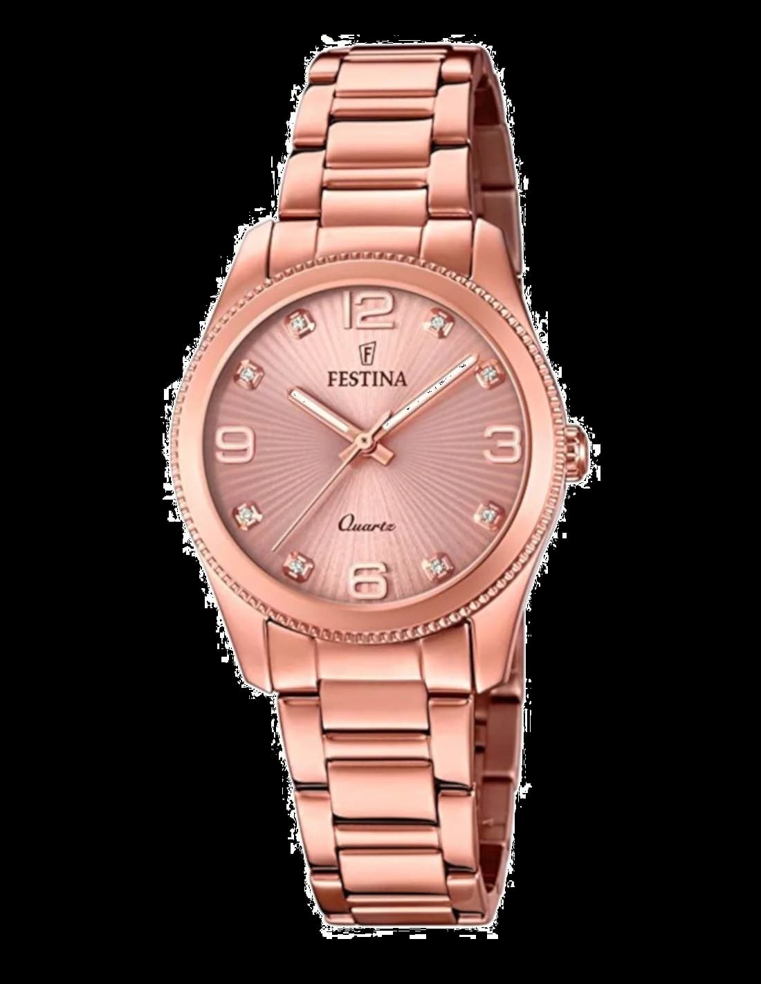 Montre femme Festina F20211/1, cadran or rose et bracelets acier inoxydable
