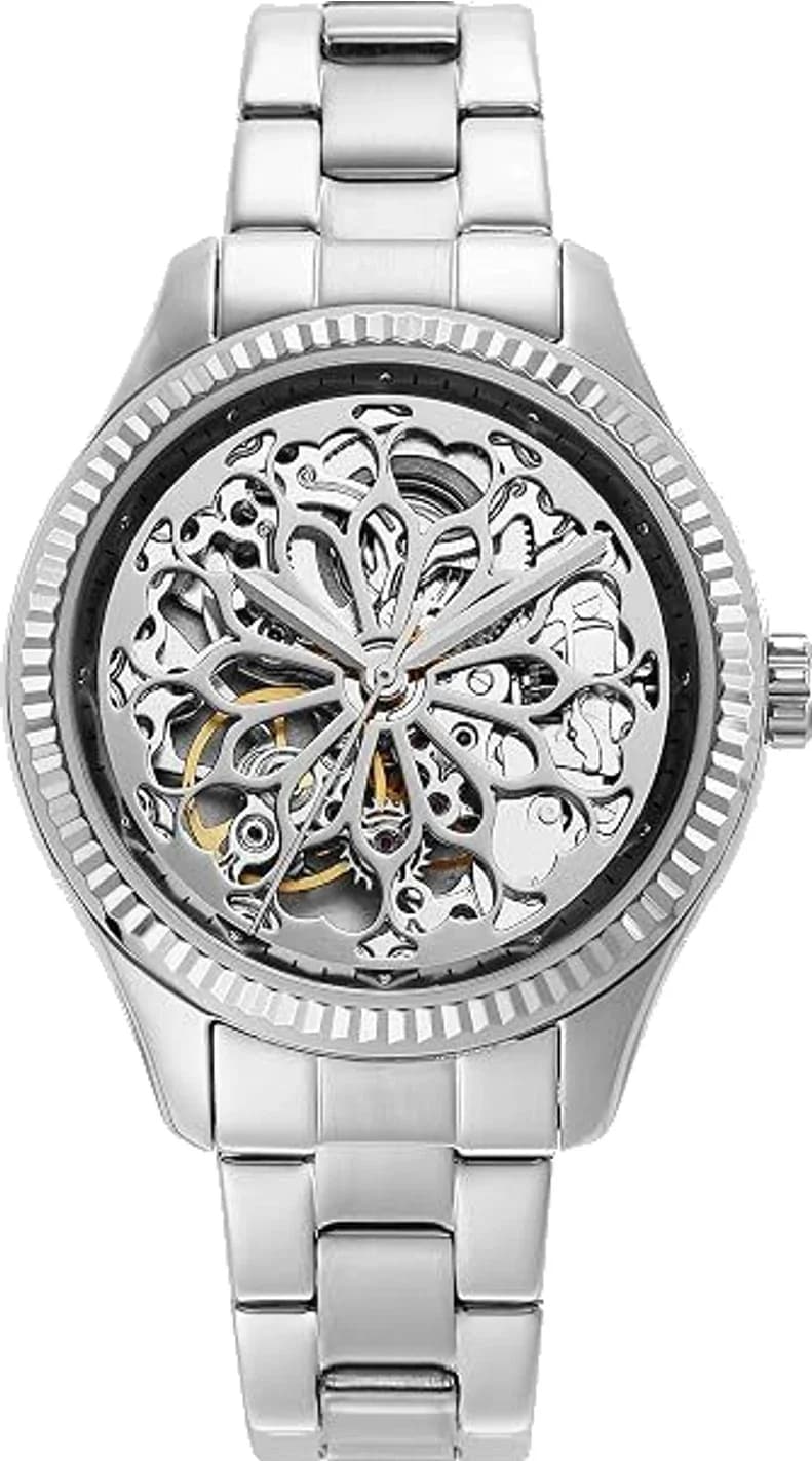 Montre Fossil BQ3753 femme cadran argent bracelet acier