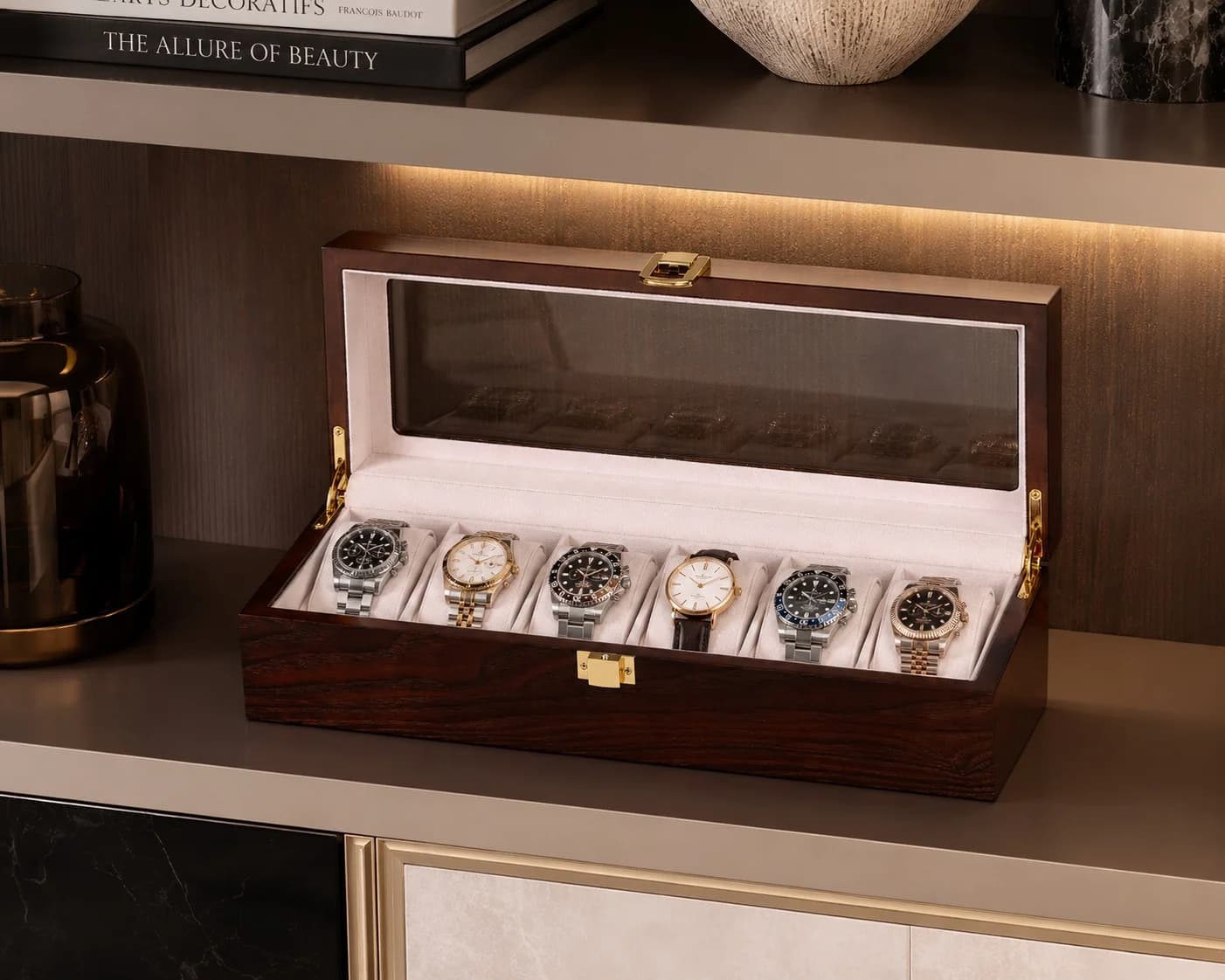 Profil de la montre Gasmann 260520-01, boîtier marron