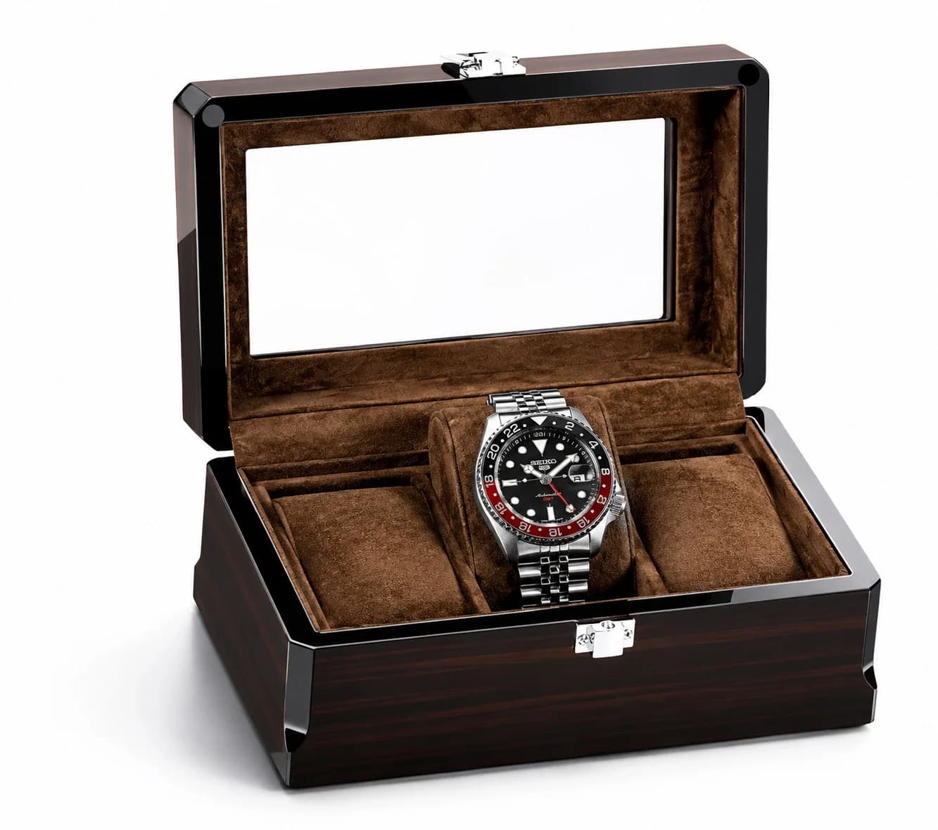 Montre Gasmann 260527-01, espresso bois, 3 compartiments