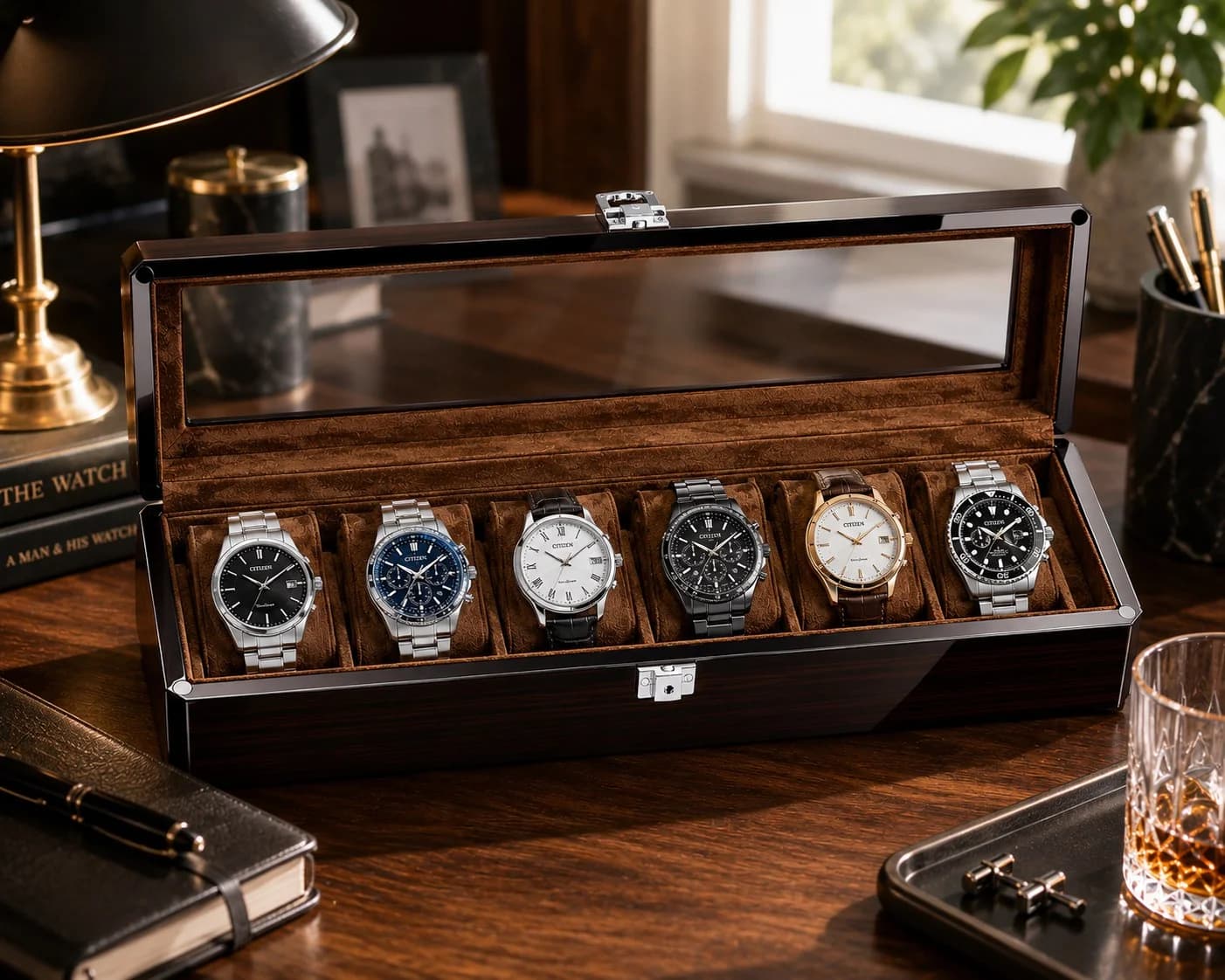 Profil de la montre Gasmann 260527-02, boîtier marron