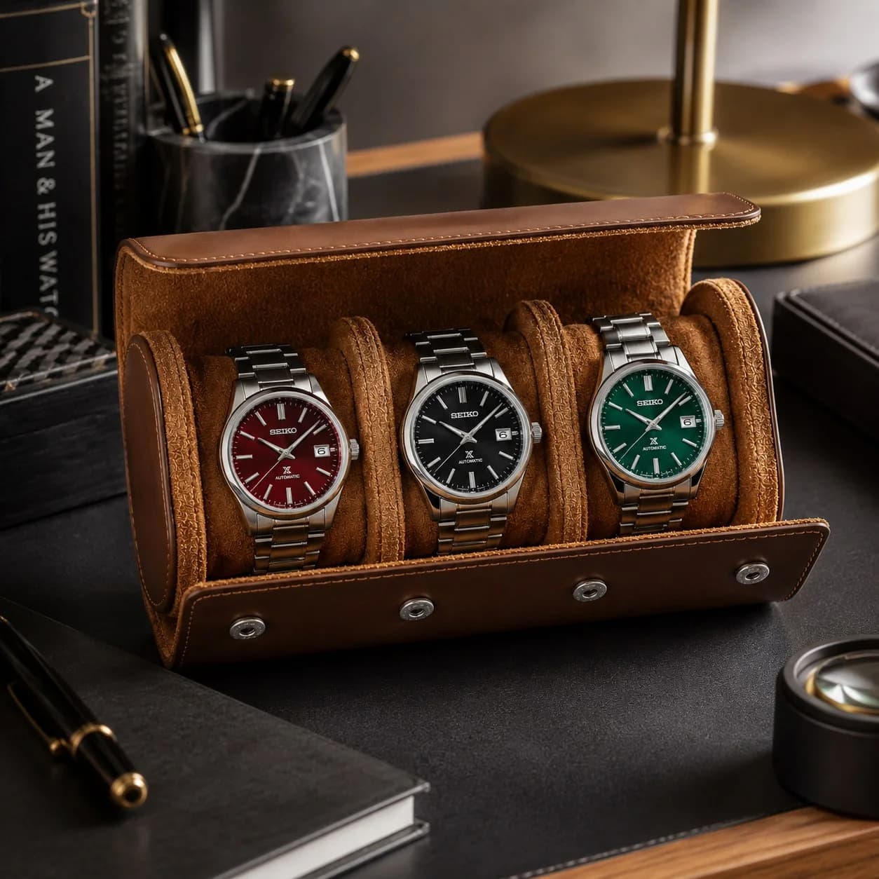 Profil de la montre Gasmann 260527-11, boîtier marron