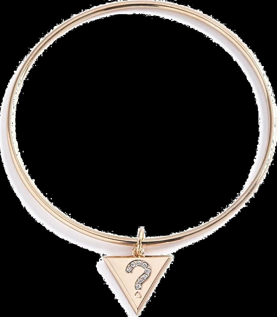 Montre femme Guess B119291-C1DS, acier or doré, plaque triangle logo