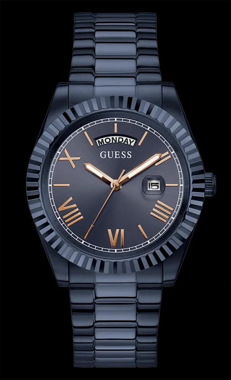 Montre homme Guess GW0265G9, cadran bleu style Connoisseur
