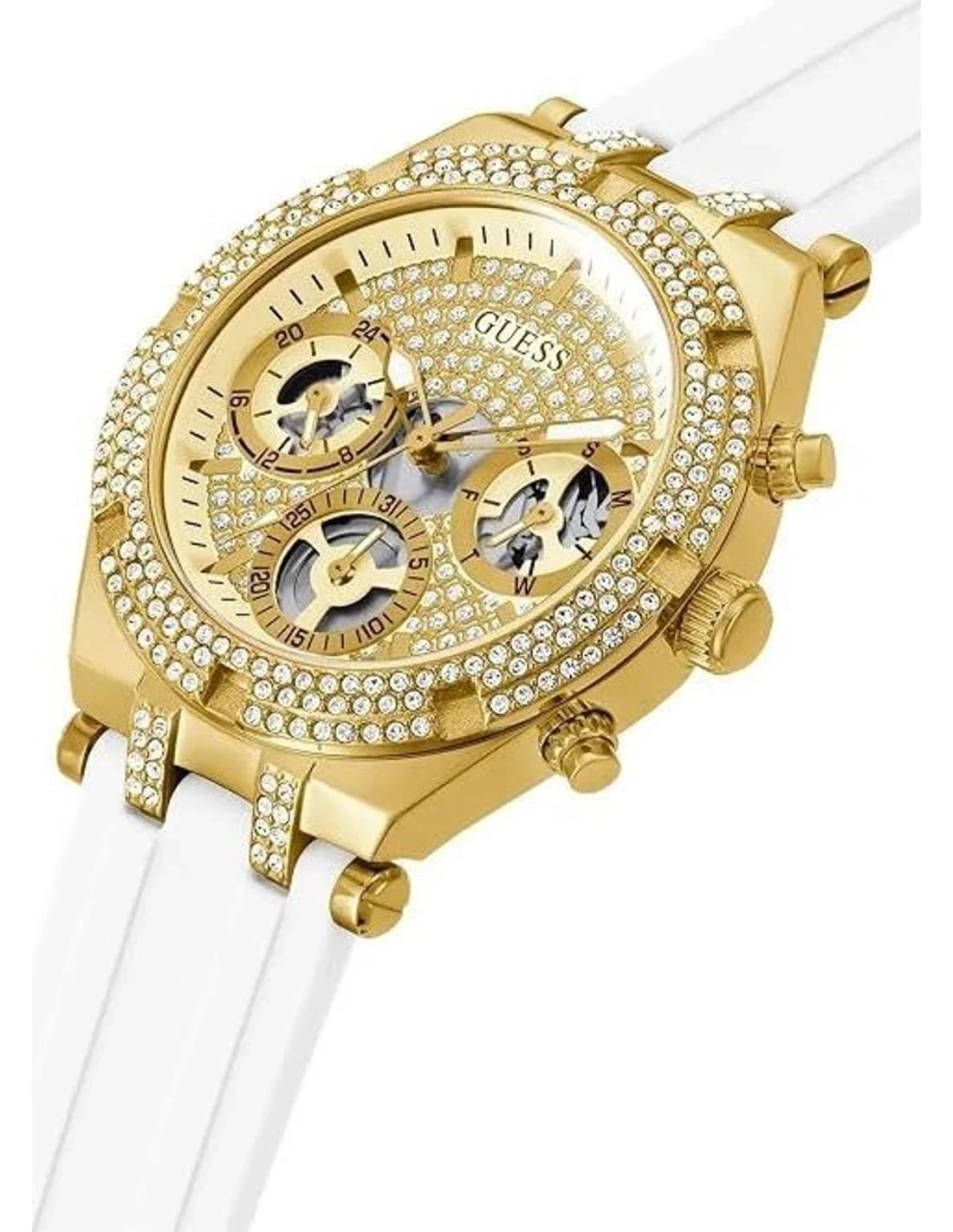 Profil de la montre Guess GW0407L2, boîtier or