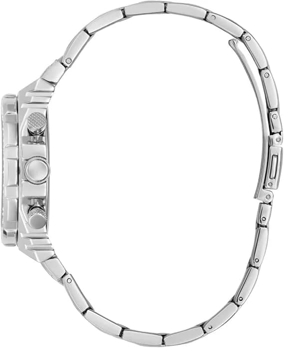 Cadran argent de la montre Guess GW0552L1 en détail