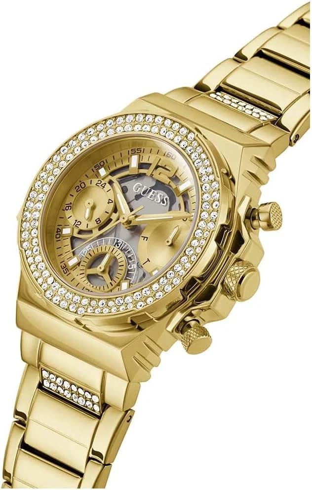 Profil de la montre Guess GW0552L2, boîtier or