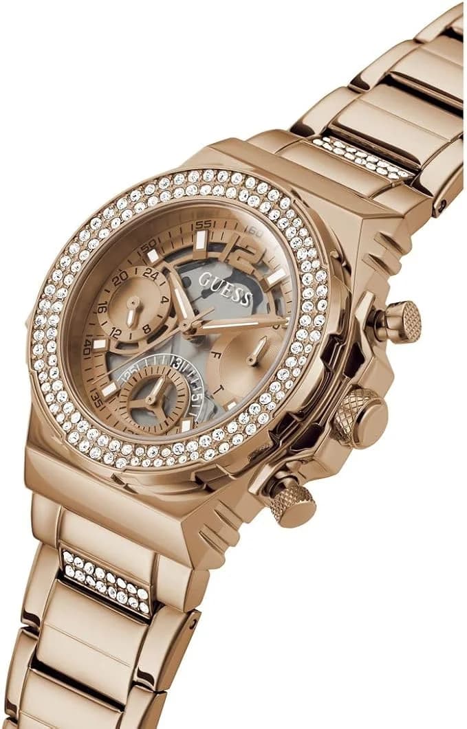 Profil de la montre Guess GW0552L3, boîtier or rose