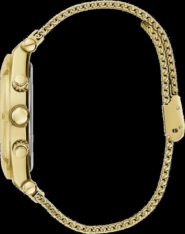 Cadran noir de la montre Guess GW0582G2 en détail
