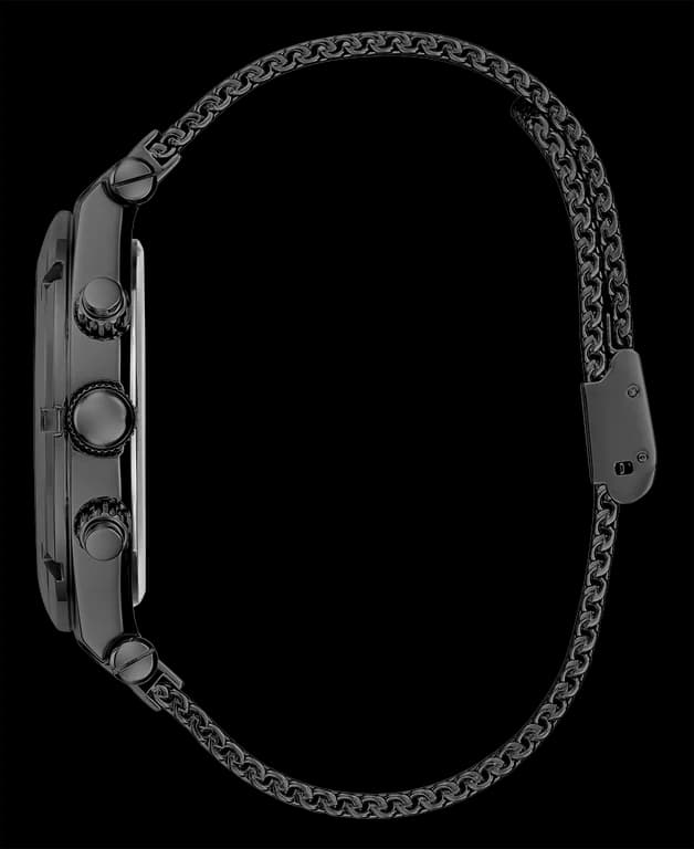 Cadran noir de la montre Guess GW0582G3 en détail