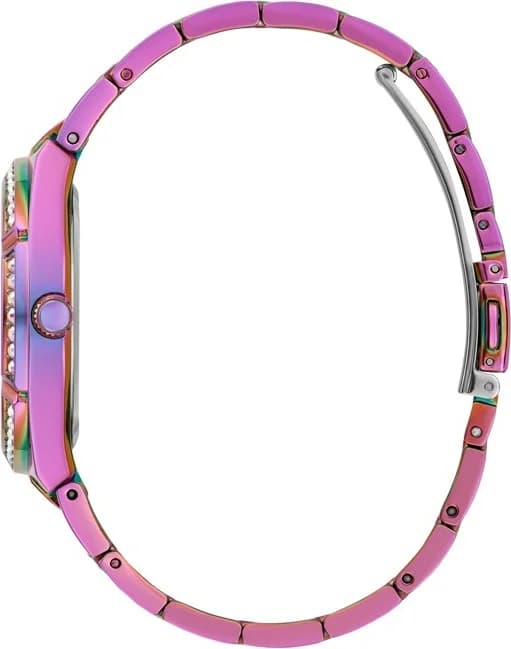 Cadran multicolore de la montre Guess GW0604L4 en détail