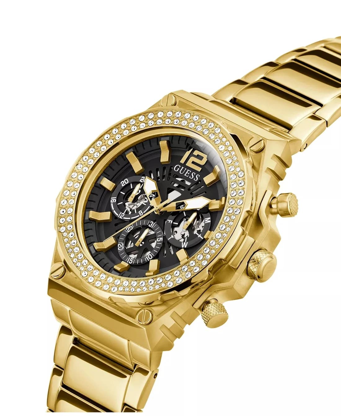 Profil de la montre Guess GW0632G2, boîtier or