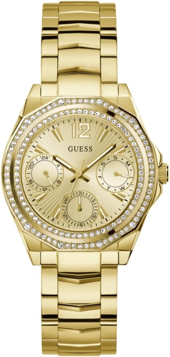 Montre femme Guess GW0685L2, cadran or et bracelet maillons