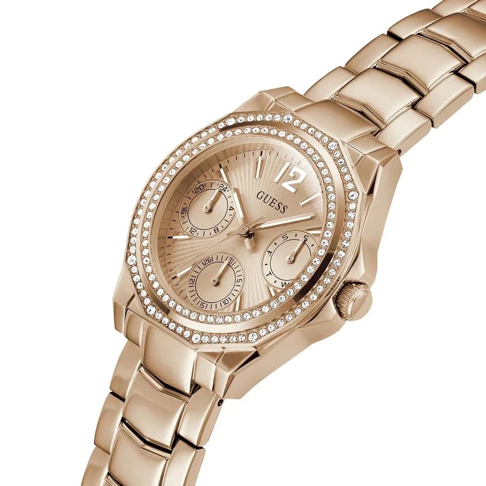 Profil de la montre Guess GW0685L3, boîtier or rose