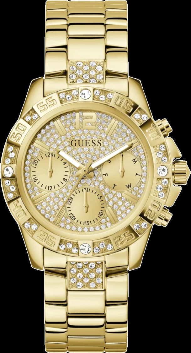 Montre femme Guess GW0771L2, cadran doré avec cristaux
