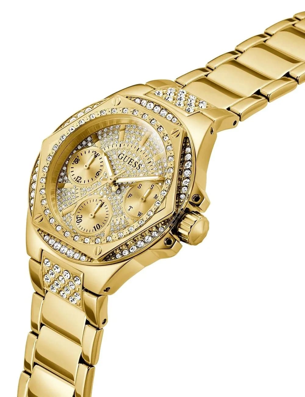 Profil de la montre Guess GW0878L2, boîtier or