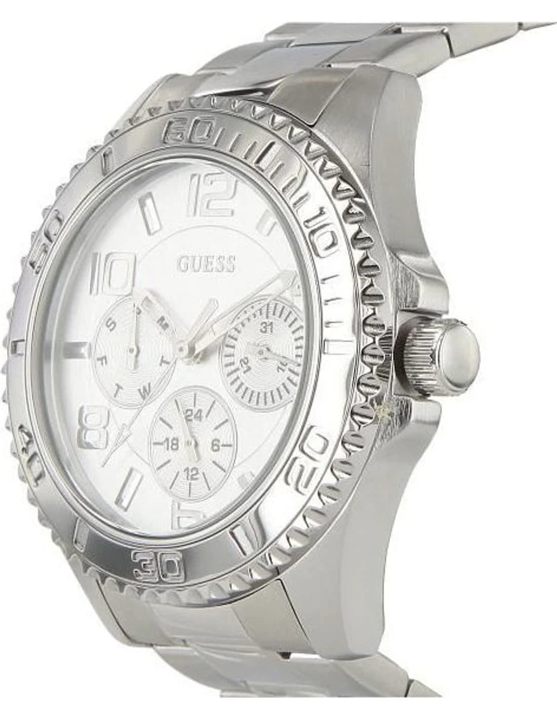 Profil de la montre Guess W0231L1, boîtier argent