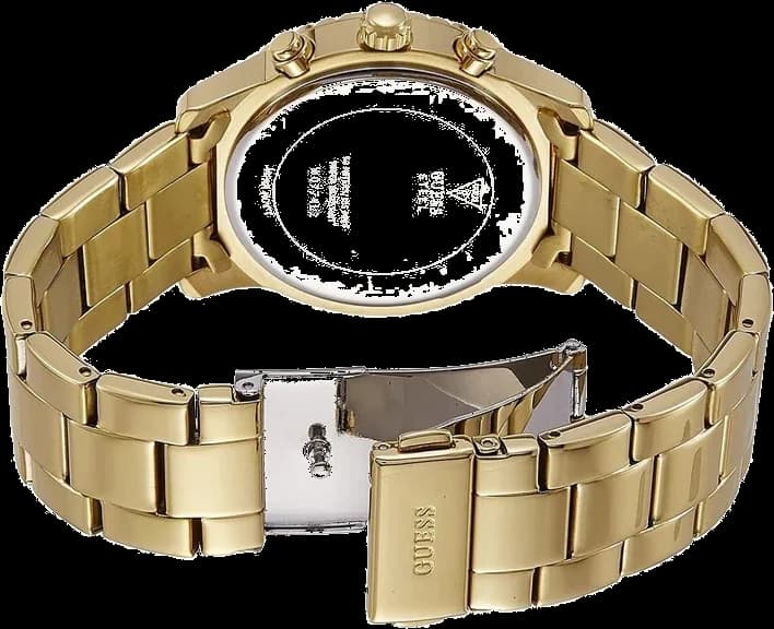 Cadran multicolore de la montre Guess W0774L2 en détail