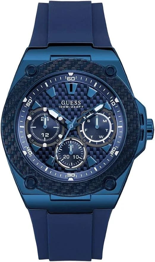 Montre homme Guess W1049G7, cadran bleu, multifonction