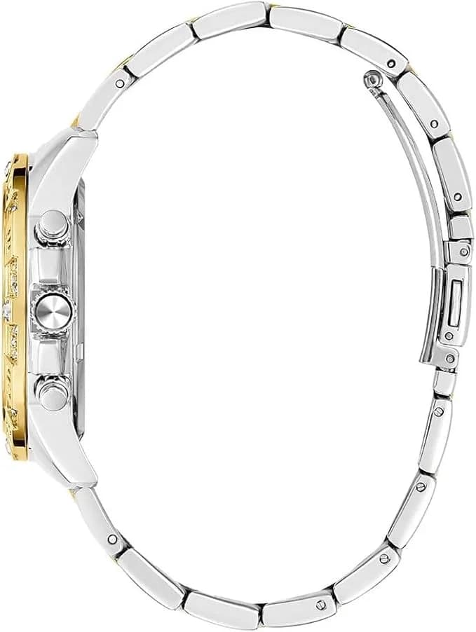 Cadran argent de la montre Guess W1156L5 en détail
