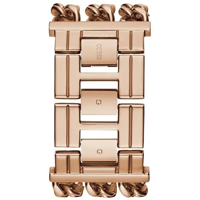 Cadran or rose de la montre Guess W1275L3 en détail