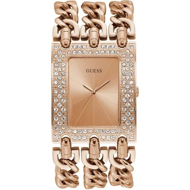 Montre femme Guess W1275L3, cadran or rose sur bracelet acier