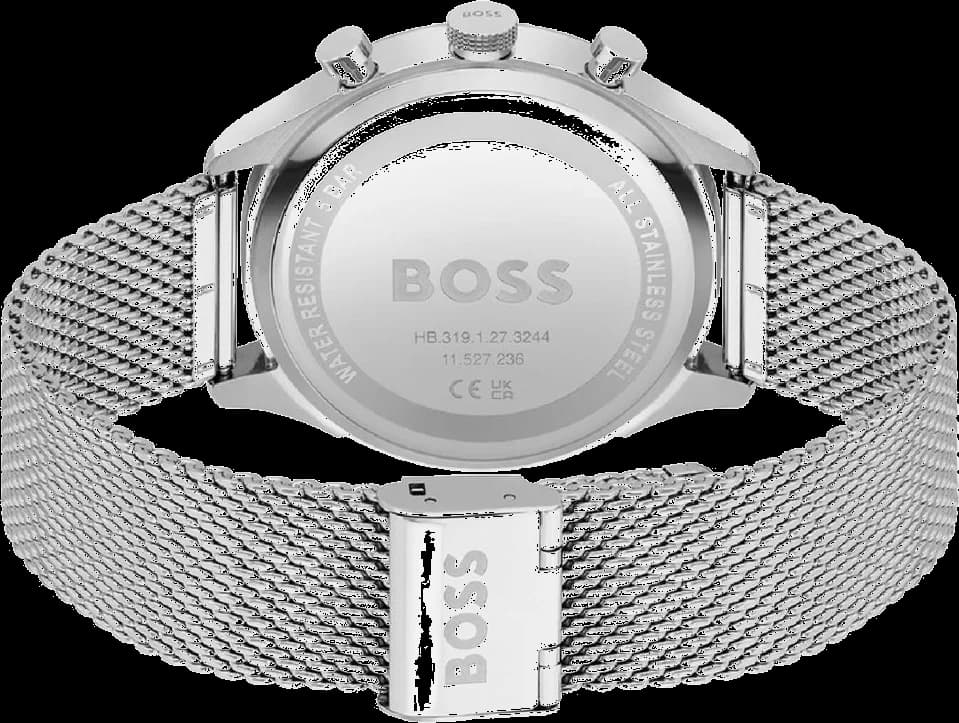 Cadran bleu de la montre Hugo Boss 1514052 en détail