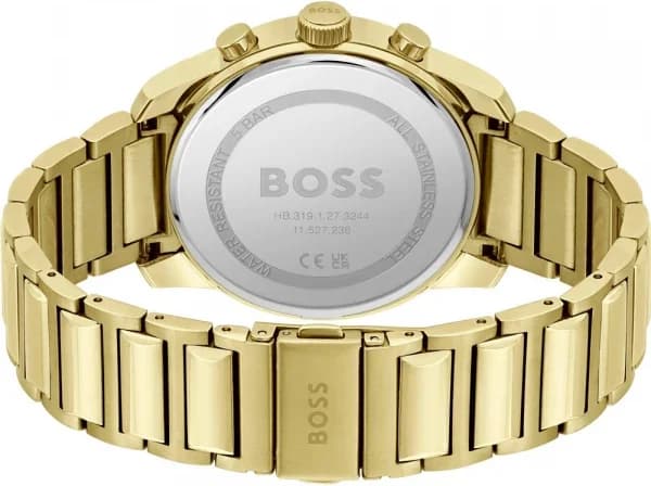 Cadran noir de la montre Hugo Boss 1514006 en détail
