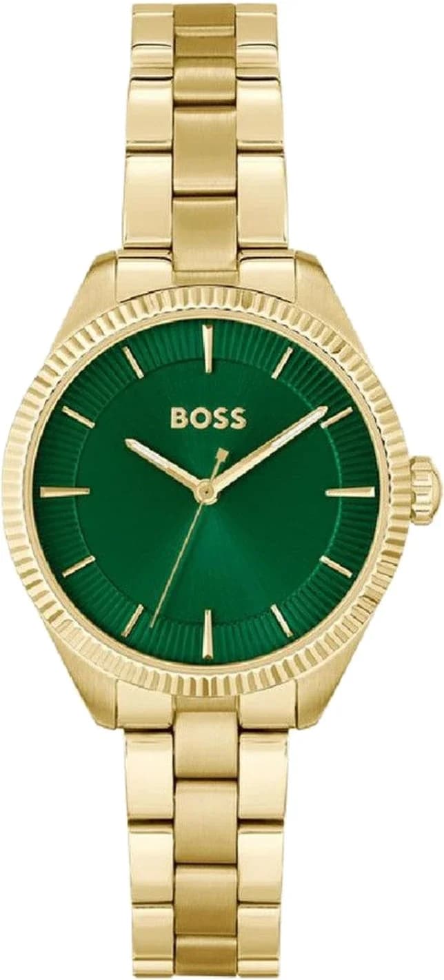 Montre femme Hugo Boss 1502729, cadran vert avec bracelet acier