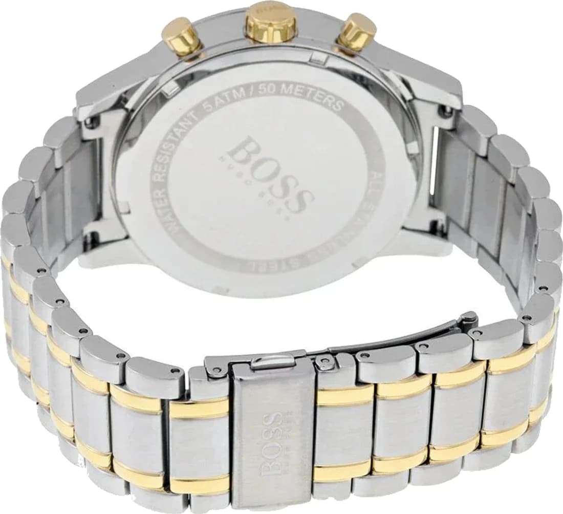 Cadran blanc de la montre Hugo Boss 1513236 en détail