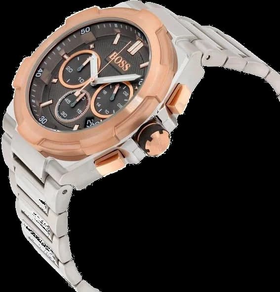 Cadran gris de la montre Hugo Boss 1513362 en détail