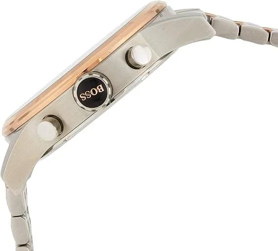 Cadran argent de la montre Hugo Boss 1513385 en détail