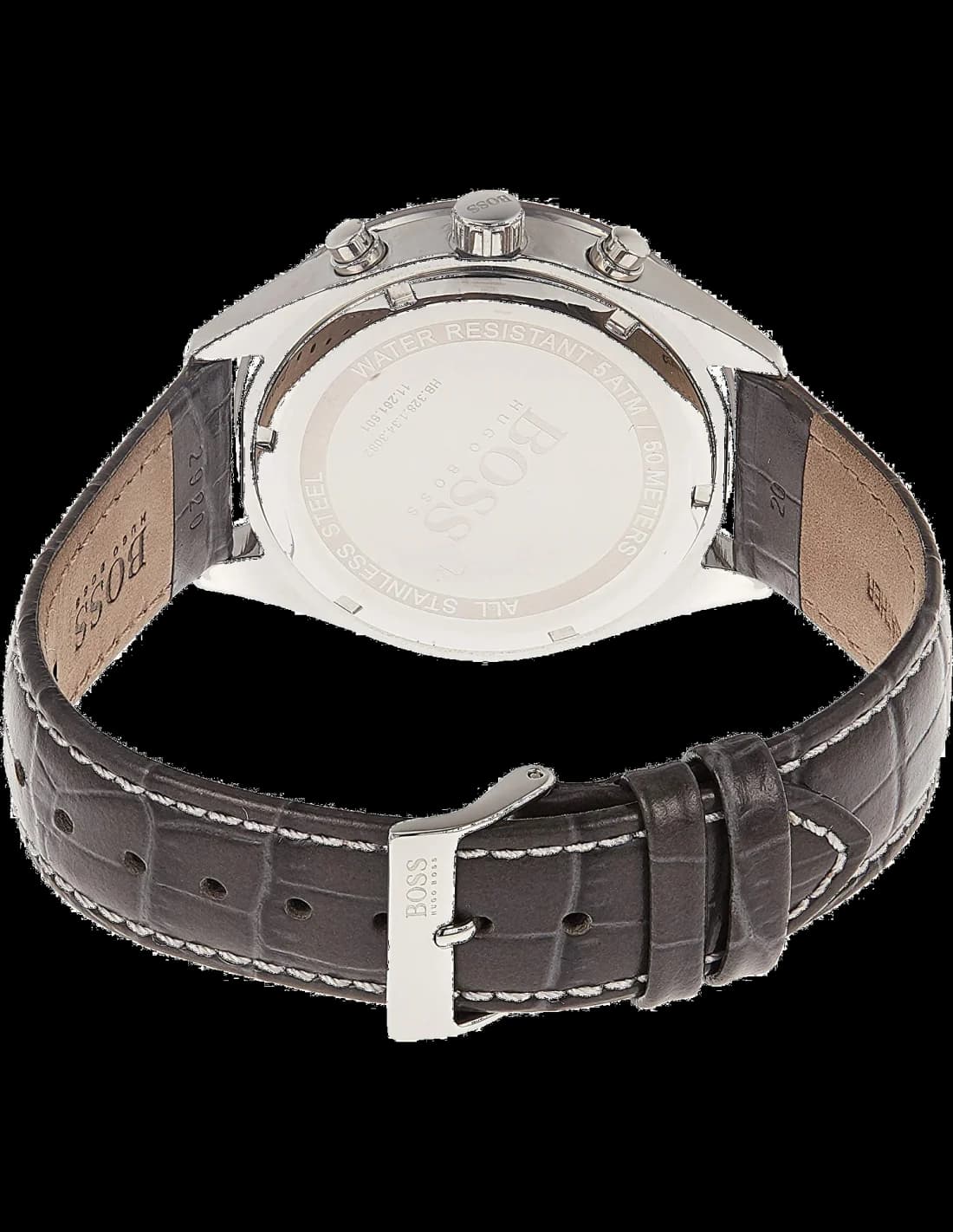 Cadran gris de la montre Hugo Boss 1513659 en détail