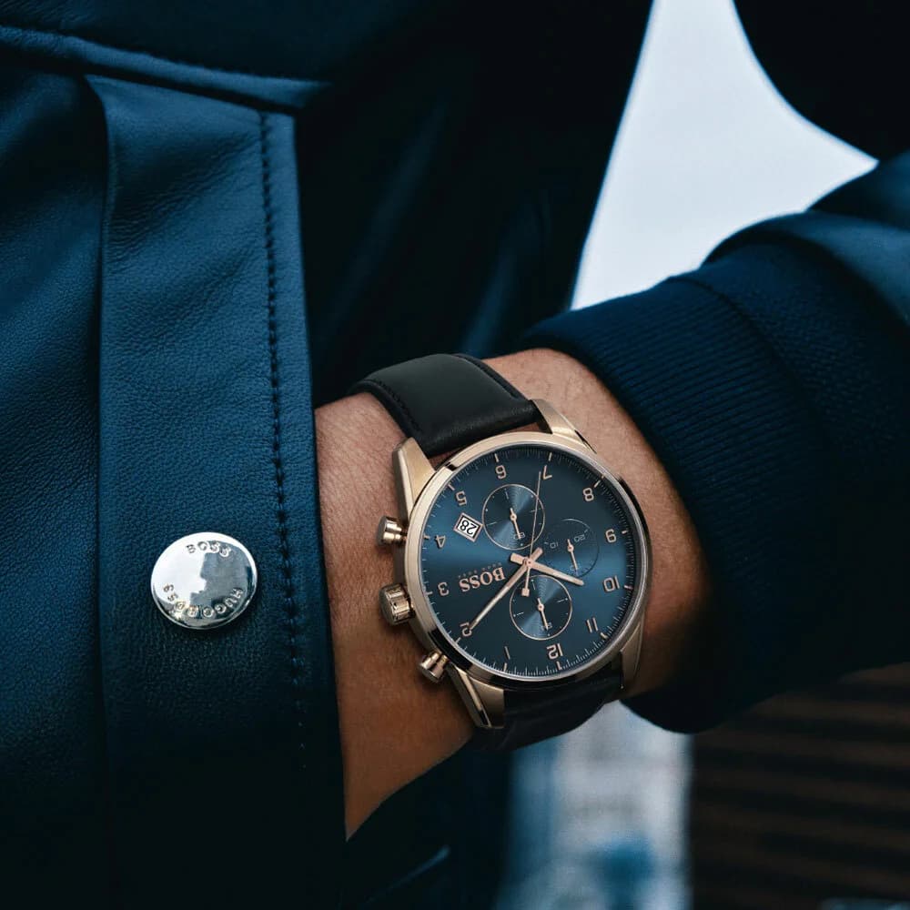 Bracelet cuir de la montre Hugo Boss 1513783