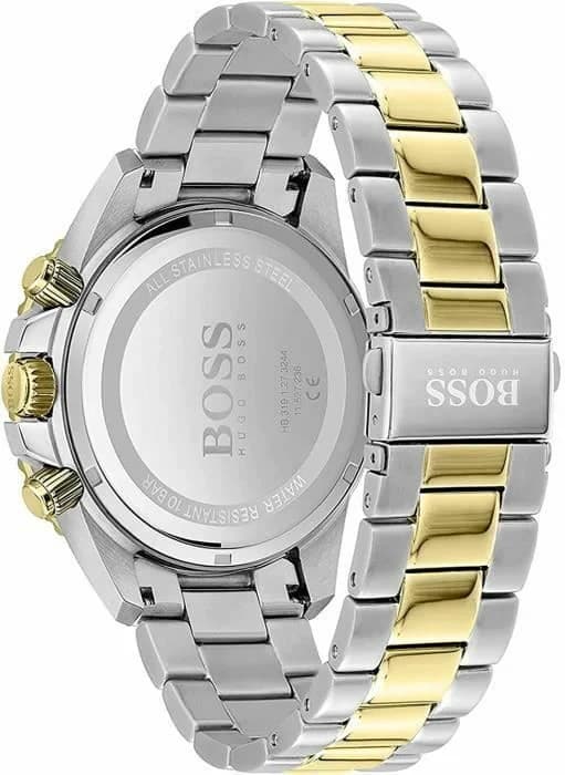 Cadran noir de la montre Hugo Boss 1513908 en détail