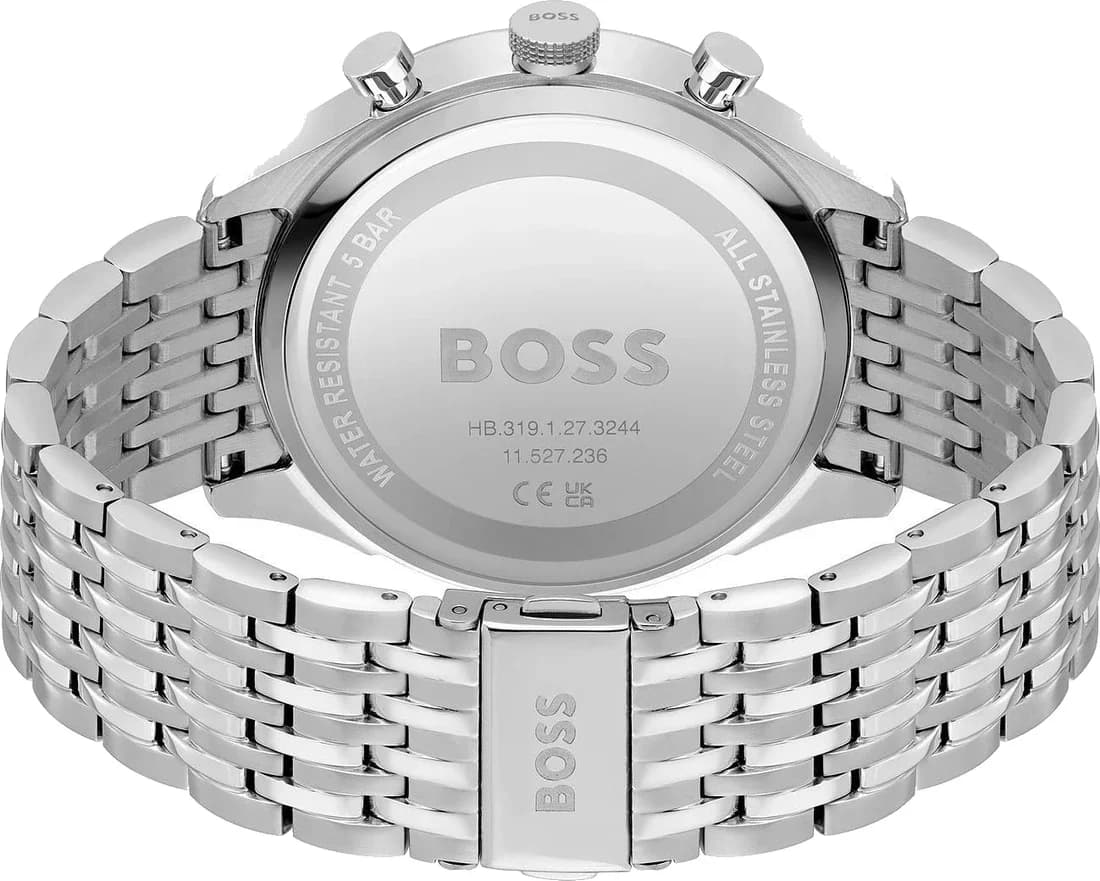 Cadran noir de la montre Hugo Boss 1514082 en détail